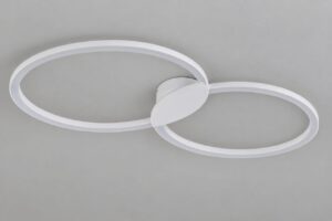 Paul neuhaus plafonnier deux anneaux led entrelacés.