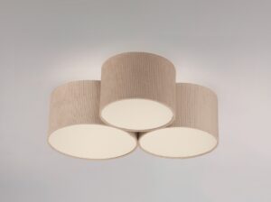 JUST LIGHT. Plafonnier Green Duro, en tissu, à 3 lampes